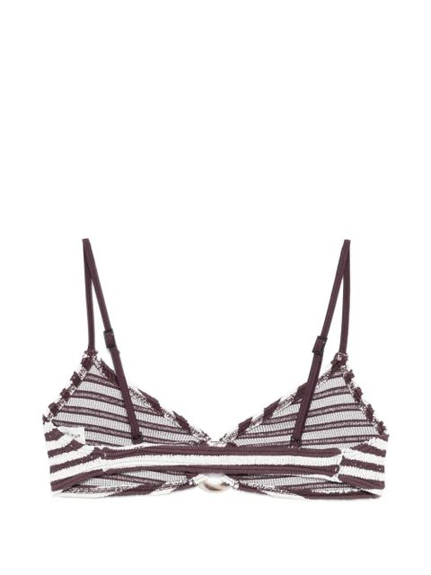 Bond-eye striped bikini top - Brown - zdjęcie produktu nr 2