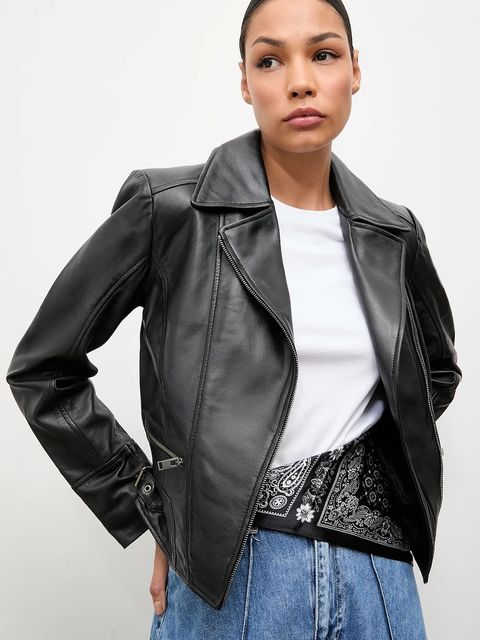 Answear.LAB ramoneska skórzana kolor czarny przejściowa - zdjęcie produktu nr 1