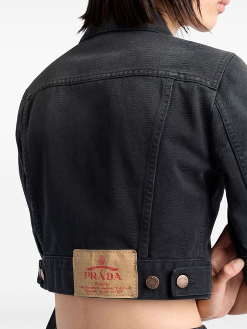 Prada triangle-logo jacket - Black