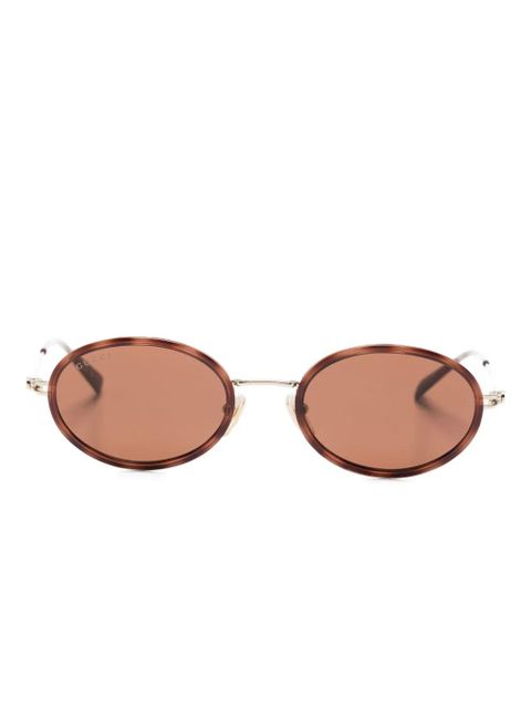 Gucci Eyewear oval-frame sunglasses - Gold - zdjęcie produktu nr 1