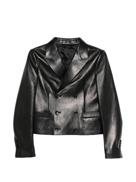 TOM FORD double-breasted leather jacket - Black - zdjęcie produktu nr 1
