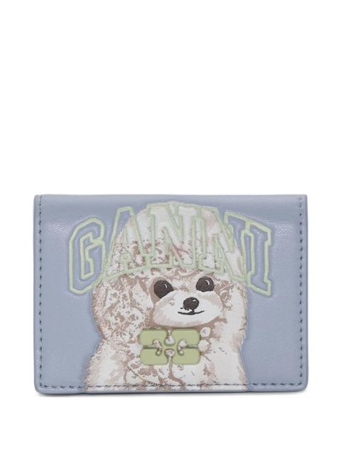 GANNI dog-print wallet - Blue - zdjęcie produktu nr 1
