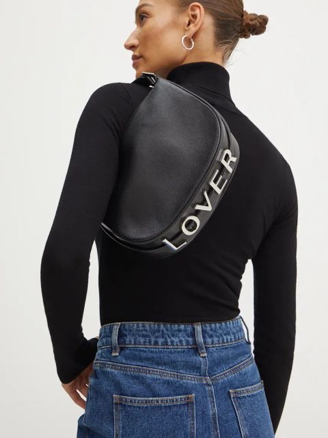 Silvian Heach torebka skórzana SPACCANAPOLI kolor czarny RCP25028BO