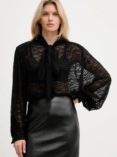 Haveone bluzka damska kolor czarny gładka CVS-P031 - zdjęcie produktu nr 1