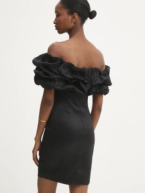 Answear.LAB sukienka kolor czarny mini dopasowana