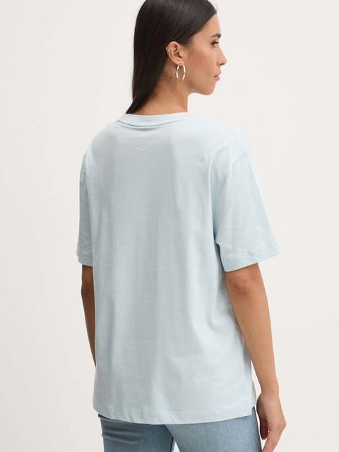 Guess Jeans t-shirt bawełniany damski kolor niebieski W4YI76 K8HM0