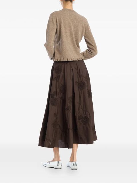 ROTATE BIRGER CHRISTENSEN flower midi skirt - Brown - zdjęcie produktu nr 2