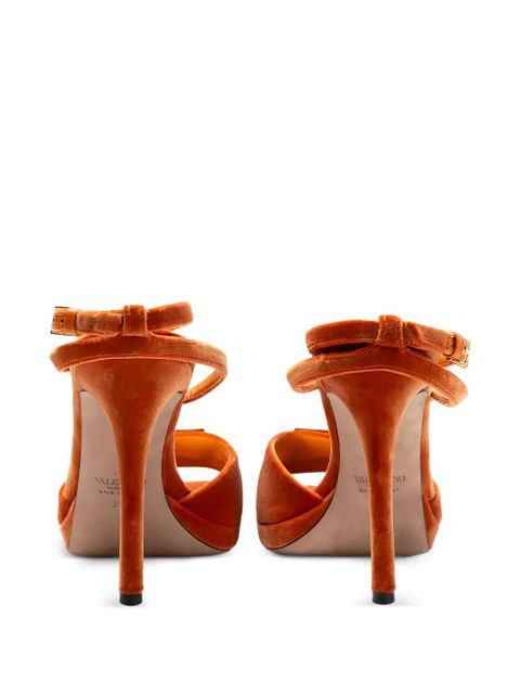 Valentino Garavani square-toe platform sandals - Orange