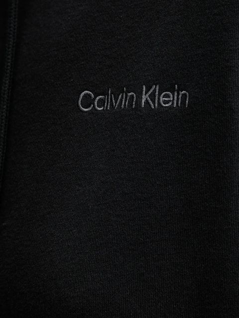 Calvin Klein Underwear bluza lounge damska kolor czarny z kapturem gładka LV00QS7513