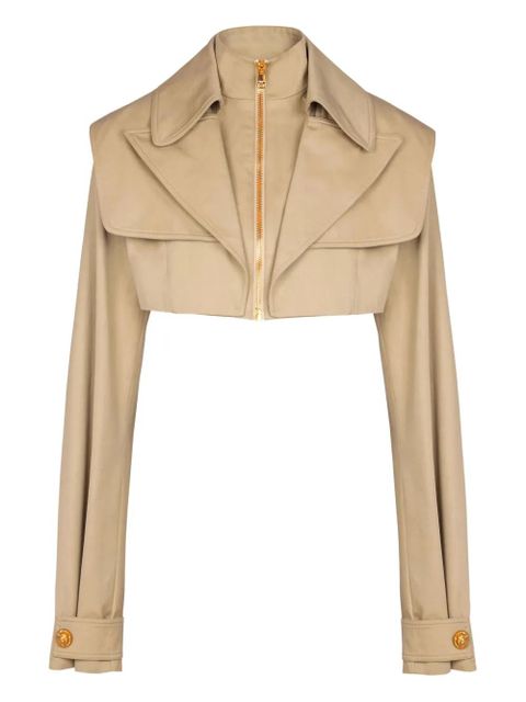 Balmain gabardine zip jacket - Neutrals - zdjęcie produktu nr 1