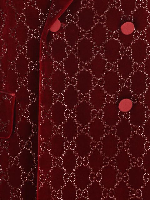 Gucci patterned double-breasted blazer - Red