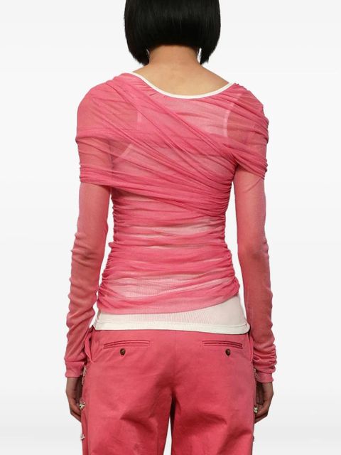 Christopher Esber layered tulle top - Pink