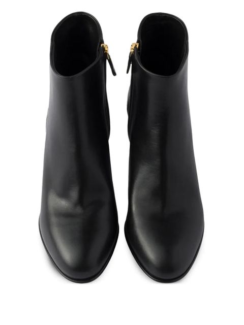 Prada Side Zip Heel Booties - Black