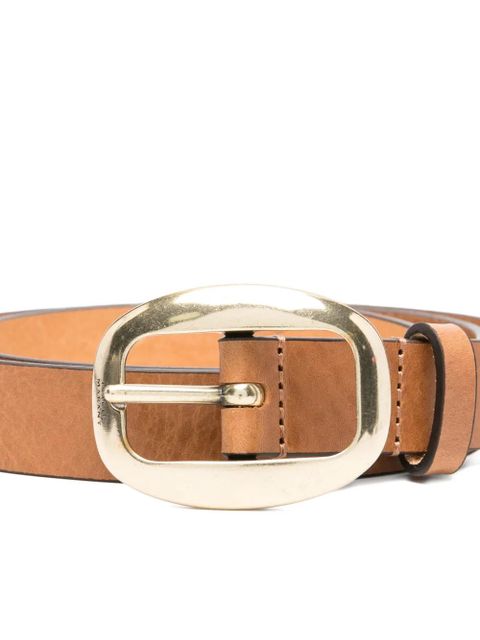 ISABEL MARANT oval buckle belt - Neutrals