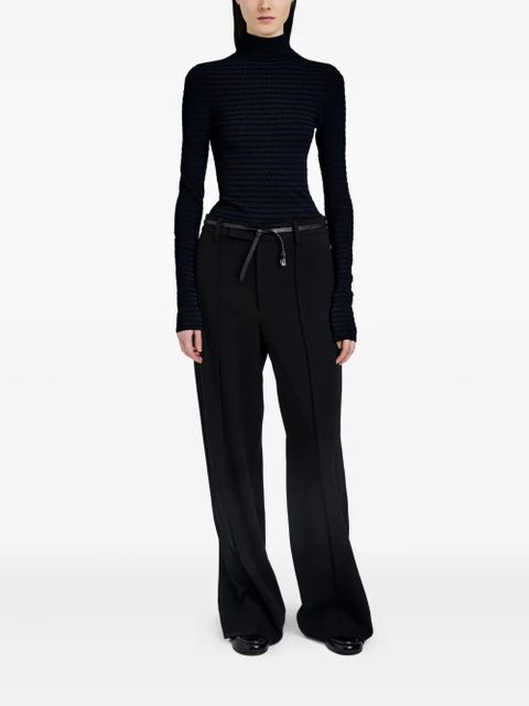 Proenza Schouler Didi striped velvet top - Blue
