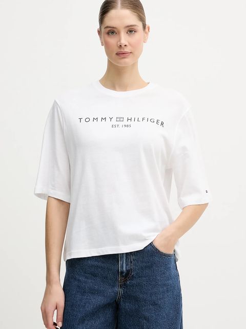 Tommy Hilfiger t-shirt bawełniany damski kolor biały WW0WW47811 - zdjęcie produktu nr 1
