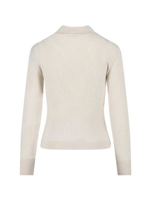 Max Mara ribbed polo-collar sweater - Neutrals - zdjęcie produktu nr 2