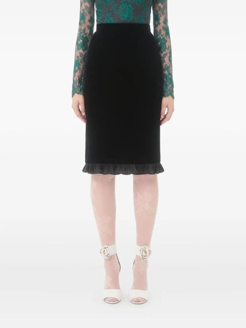 Valentino Garavani sablé velvet skirt - Black - zdjęcie produktu nr 2