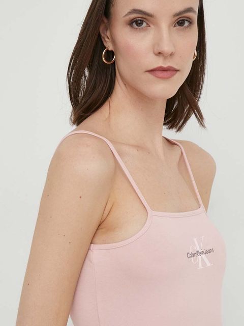Calvin Klein Jeans body damskie kolor różowy