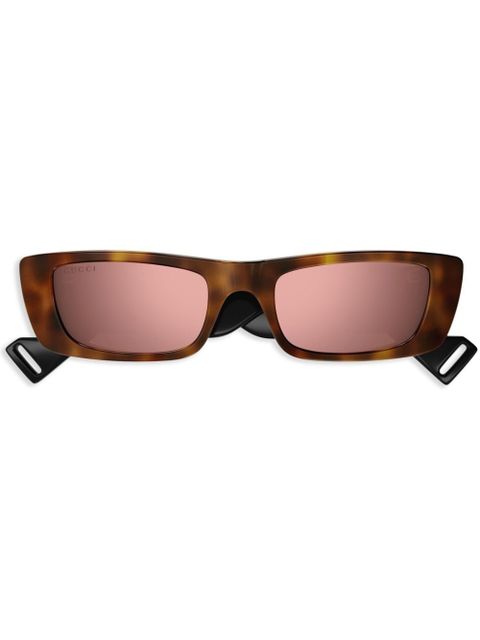 Gucci Eyewear rectangular-frame sunglasses - Brown