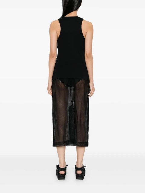 Simone Rocha ruffled frilled tank top - Black