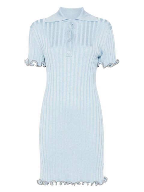 Jil Sander ribbed-knit mini dress - Blue - zdjęcie produktu nr 1