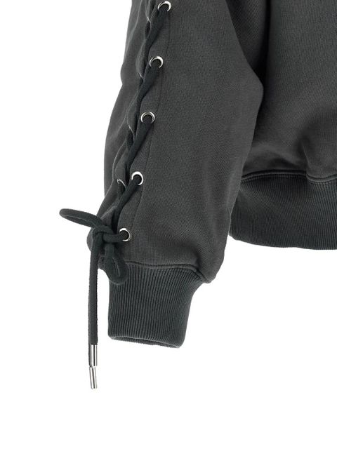 ROTATE BIRGER CHRISTENSEN lacing logo-embroidery sweater - Grey