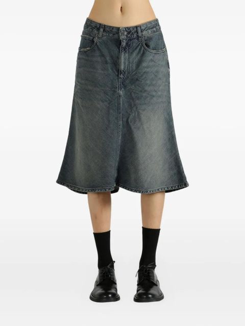 Balenciaga flared denim skirt - Blue