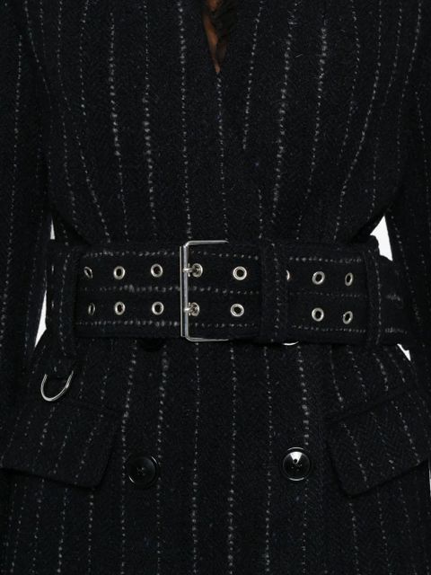 ISABEL MARANT pinstripe belted blazer - Blue