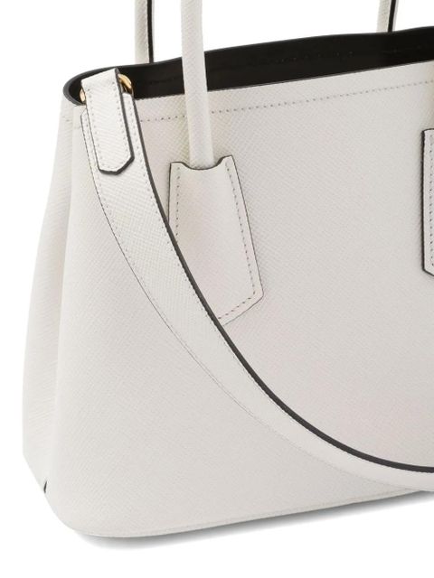 Prada Double Saffiano leather tote bag - White