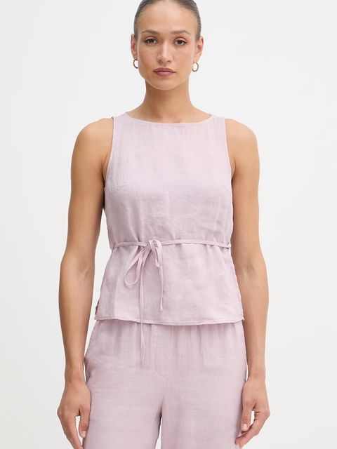 United Colors of Benetton bluzka damska lniana - zdjęcie produktu nr 1