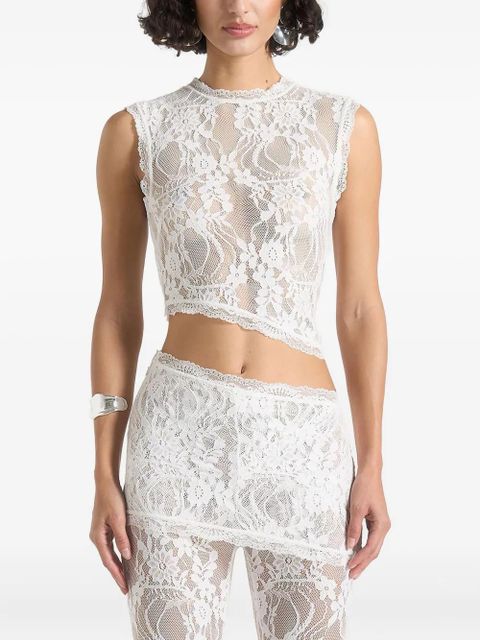 Manière De Voir Eugenie lace asymmetric top - White - zdjęcie produktu nr 1