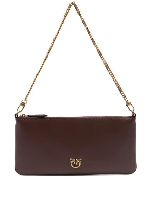 PINKO chain logo clutch bag - Brown - zdjęcie produktu nr 1