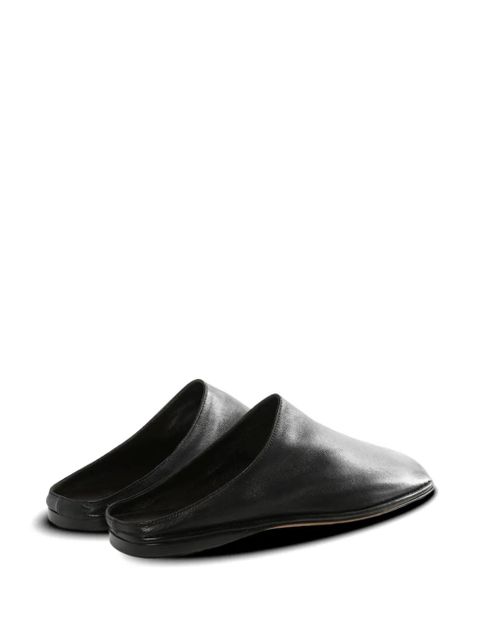 The Row square-toe slides - Black