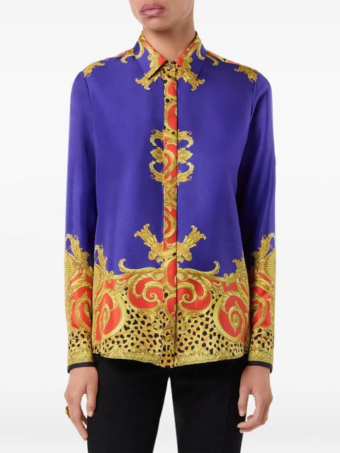 Versace baroque-print shirt - Purple - zdjęcie produktu nr 2
