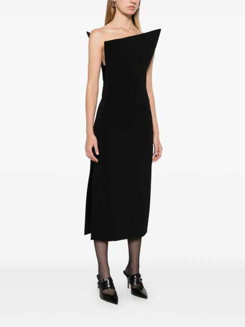 Sportmax asymmetric midi dress - Black