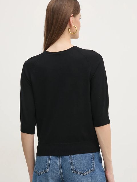 Twinset sweter damski kolor czarny lekki 251TP3490