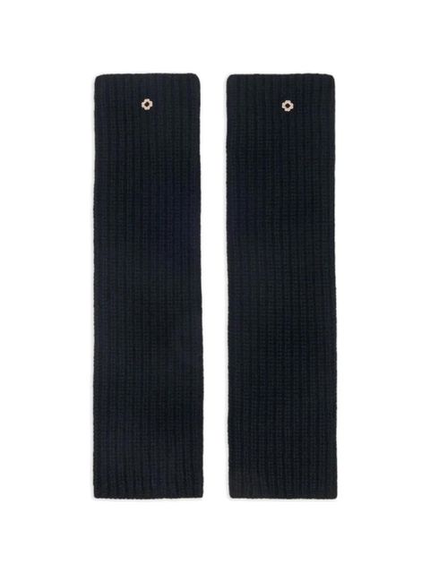 Maje flower appliqué gloves - Black - zdjęcie produktu nr 1