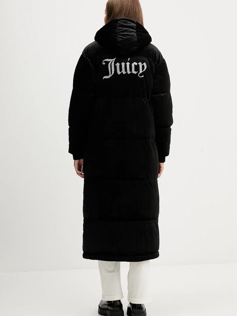 Juicy Couture kurtka welurowa kolor czarny zimowa JCOIJ225552