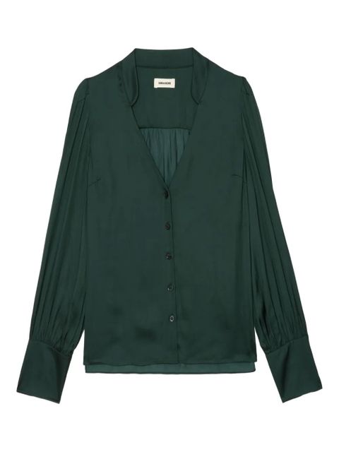 Zadig&Voltaire buttoned satin shirt - Green - zdjęcie produktu nr 1