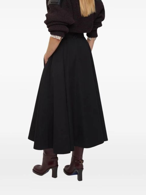 Burberry belted gabardine midi skirt - Black - zdjęcie produktu nr 2