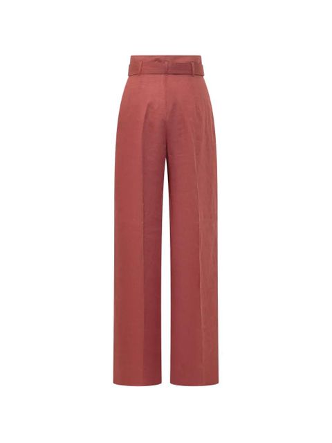 Max Mara belted pleated trousers - Red - zdjęcie produktu nr 2