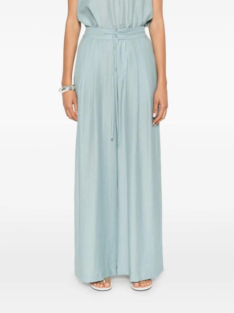 Eleh drawstring wide-leg trousers - Blue