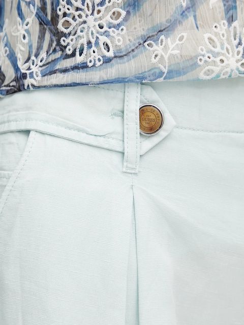 Guess szorty z domieszką lnu SHAYE - zdjęcie produktu nr 2