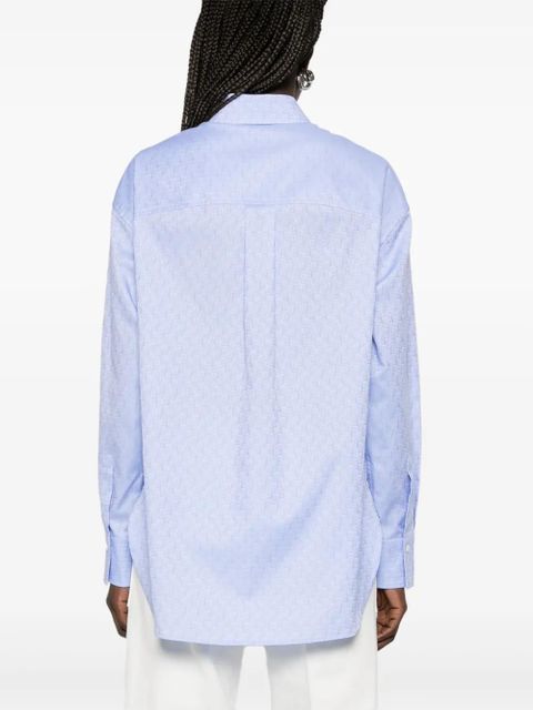 Ferragamo monogram shirt - Blue
