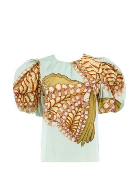 Ulla Johnson Ravena puff-sleeve top - Blue - zdjęcie produktu nr 1