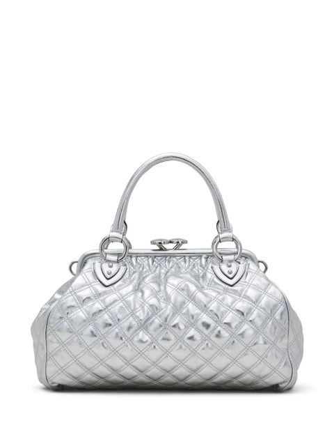 Marc Jacobs Re-Edition Quilted Metallic Leather Stam bag - Silver