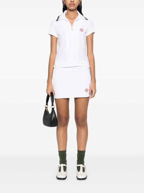 Casablanca ribbed-collar shirt - White - zdjęcie produktu nr 2