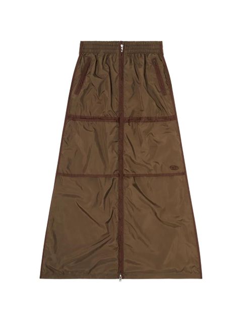 Diesel Oval D zip-front skirt - Brown - zdjęcie produktu nr 1