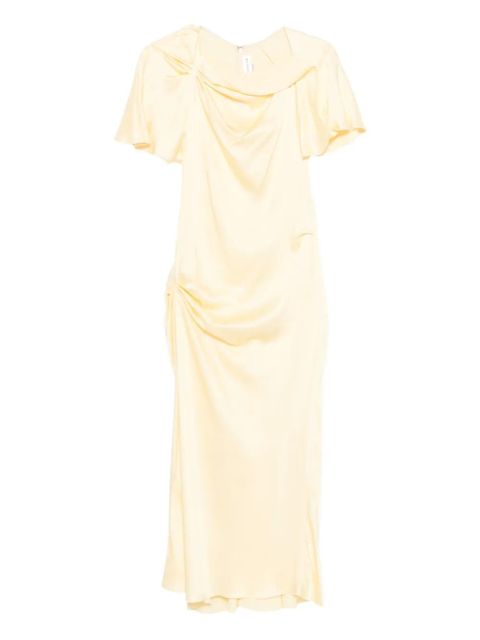 Victoria Beckham draped cowl-neck dress - Yellow - zdjęcie produktu nr 1